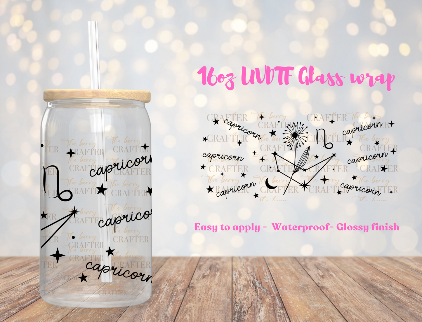 #381 Capricorn Zodiac sign UVDTF Wrap