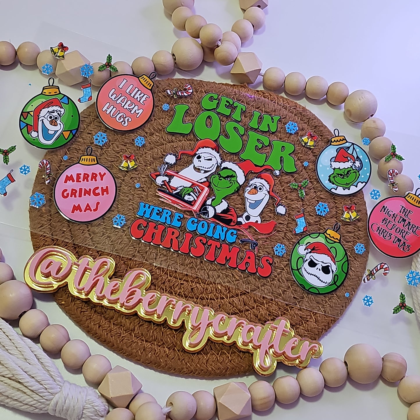 #149 Get in loser Grinch UVDTF Wrap