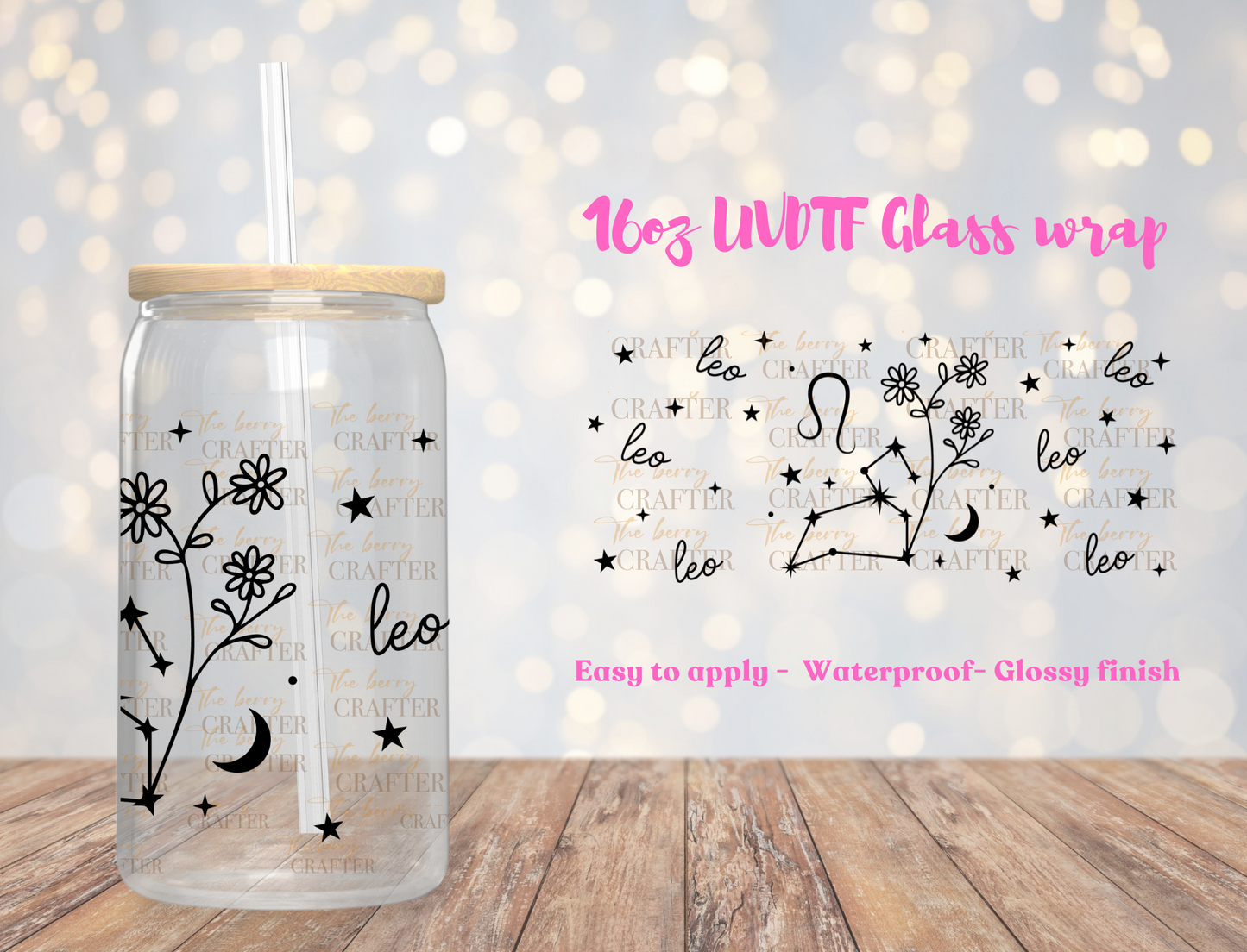 #541 Leo Zodiac sign UVDTF Wrap