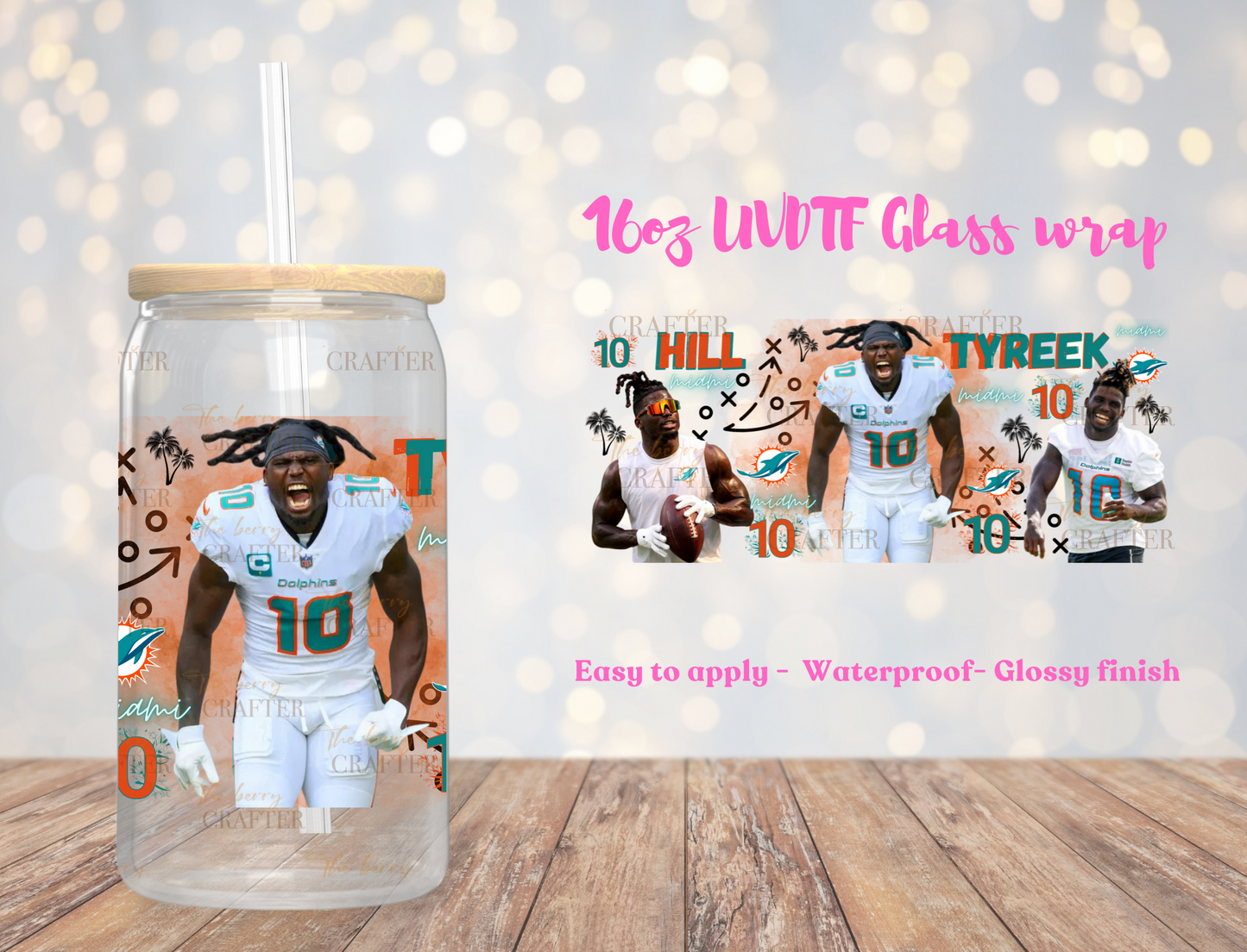 #321 Miami dolphins team UVDTF Wrap