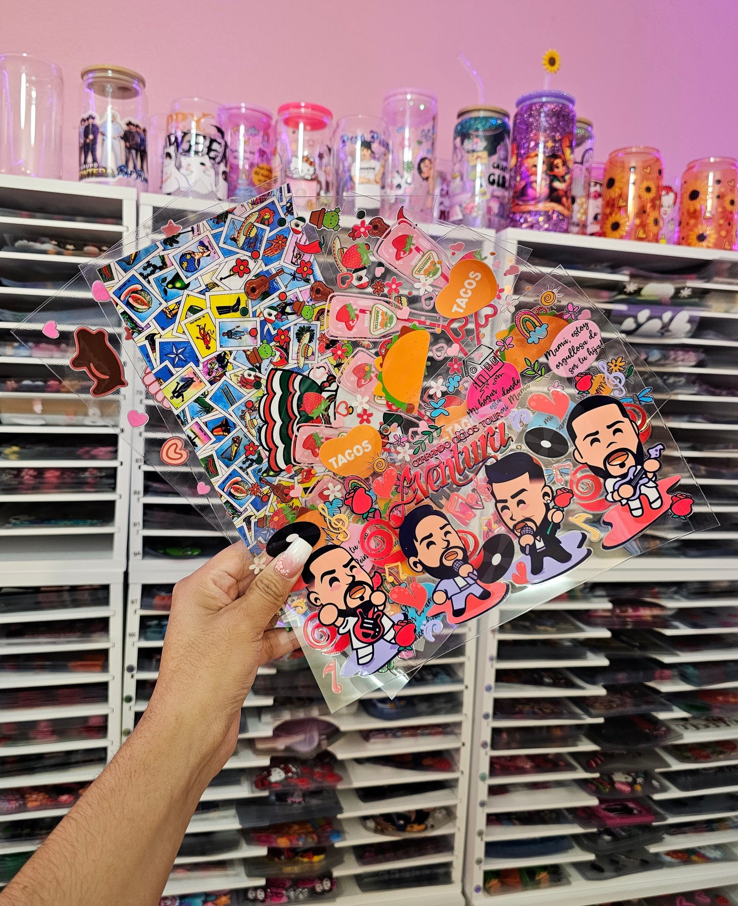 15 UVDTF wraps & decals (Spanish Mystery Bundle)