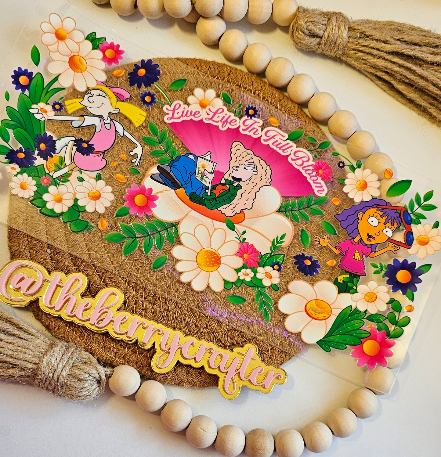 #722 Live life in full bloom UVDTF Wrap