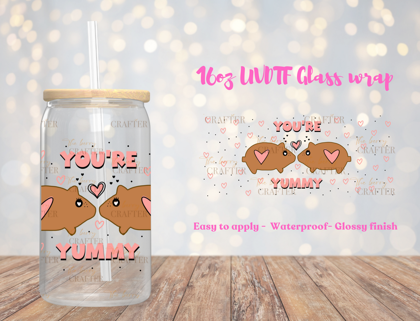 #71 You're yummy cochinito UVDTF Wrap