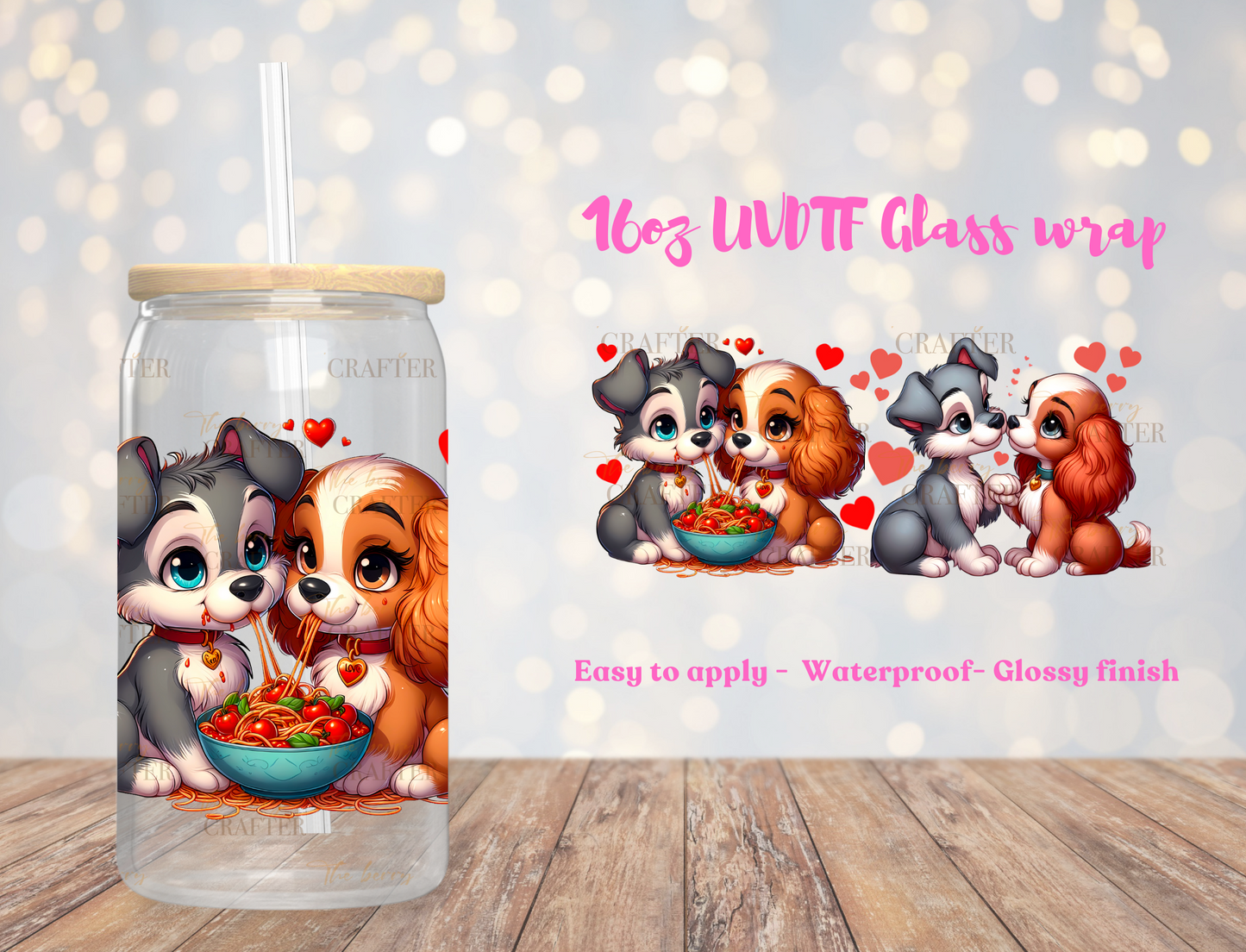 #275 EXCLUSIVE Lady&thetramp couple UVDTF Wrap