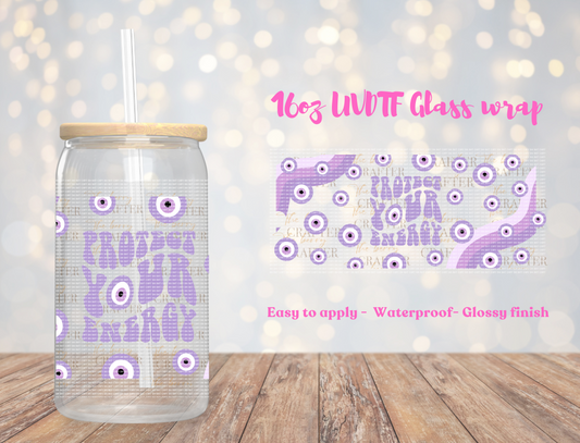 #54 Protect your energy purple UVDTF Wrap