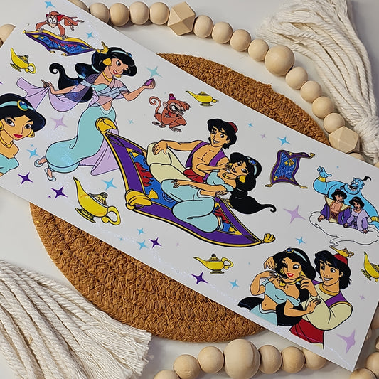 #155 Jazmin & Aladdin in carpet UVDTF Wrap