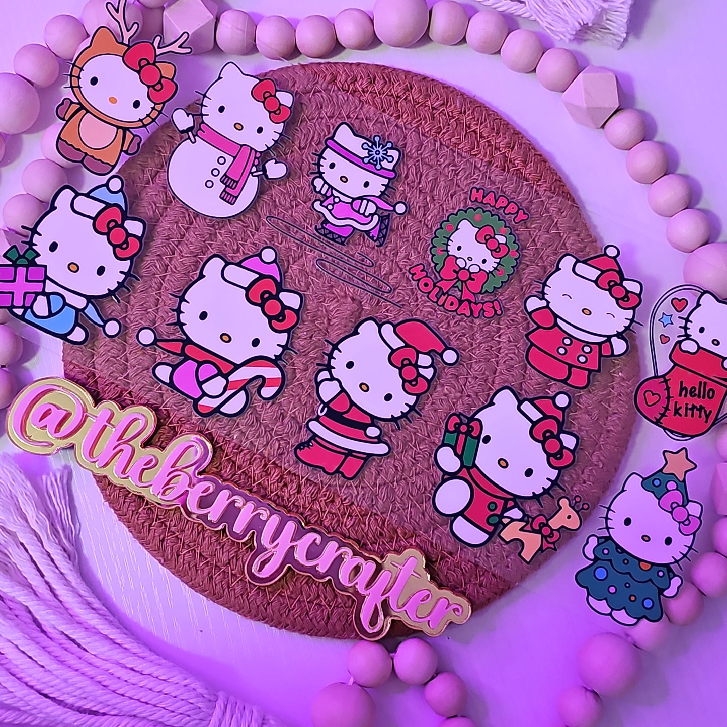 #XMAS34  Happy Holidays Hello Kitty UVDTF Wrap