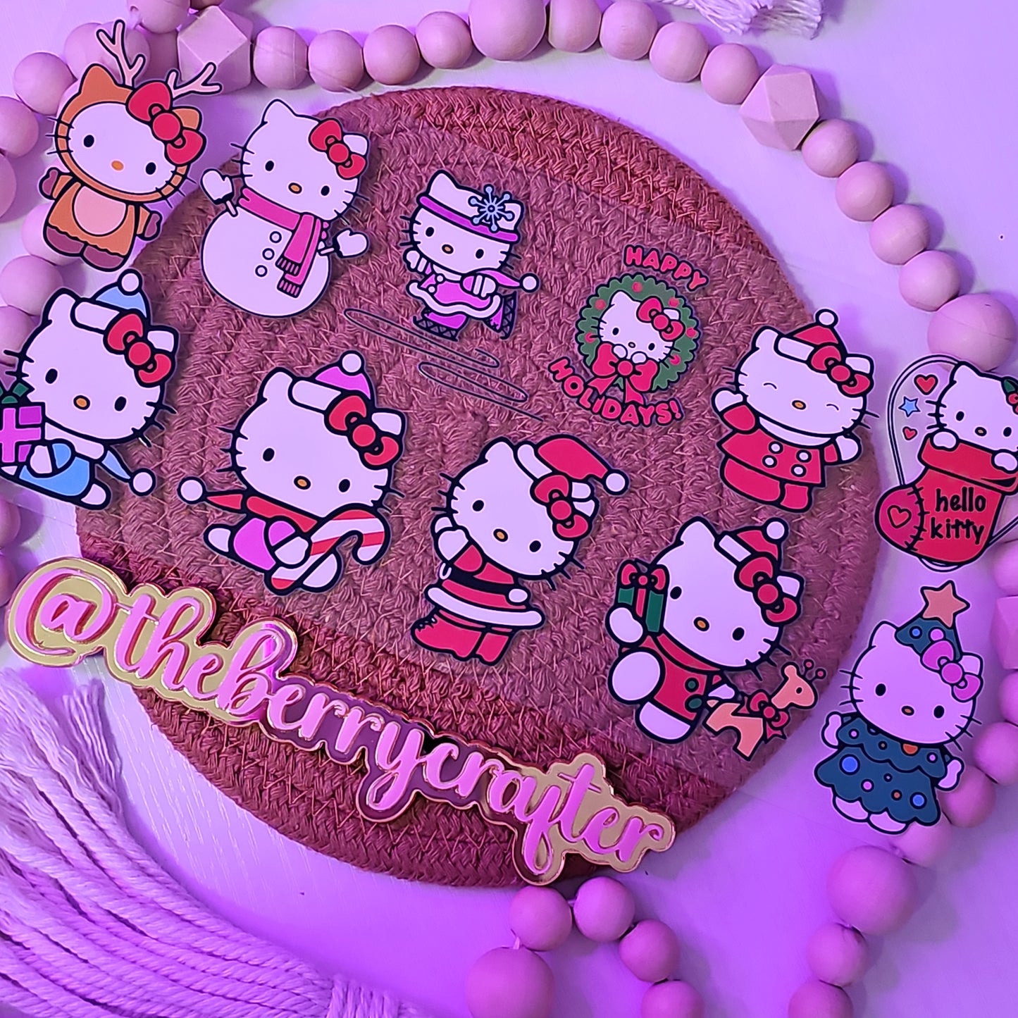 #XMAS34  Happy Holidays Hello Kitty UVDTF Wrap
