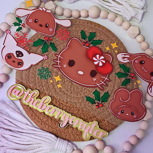 #84 Hello kitty Gingerbread face UVDTF Wrap