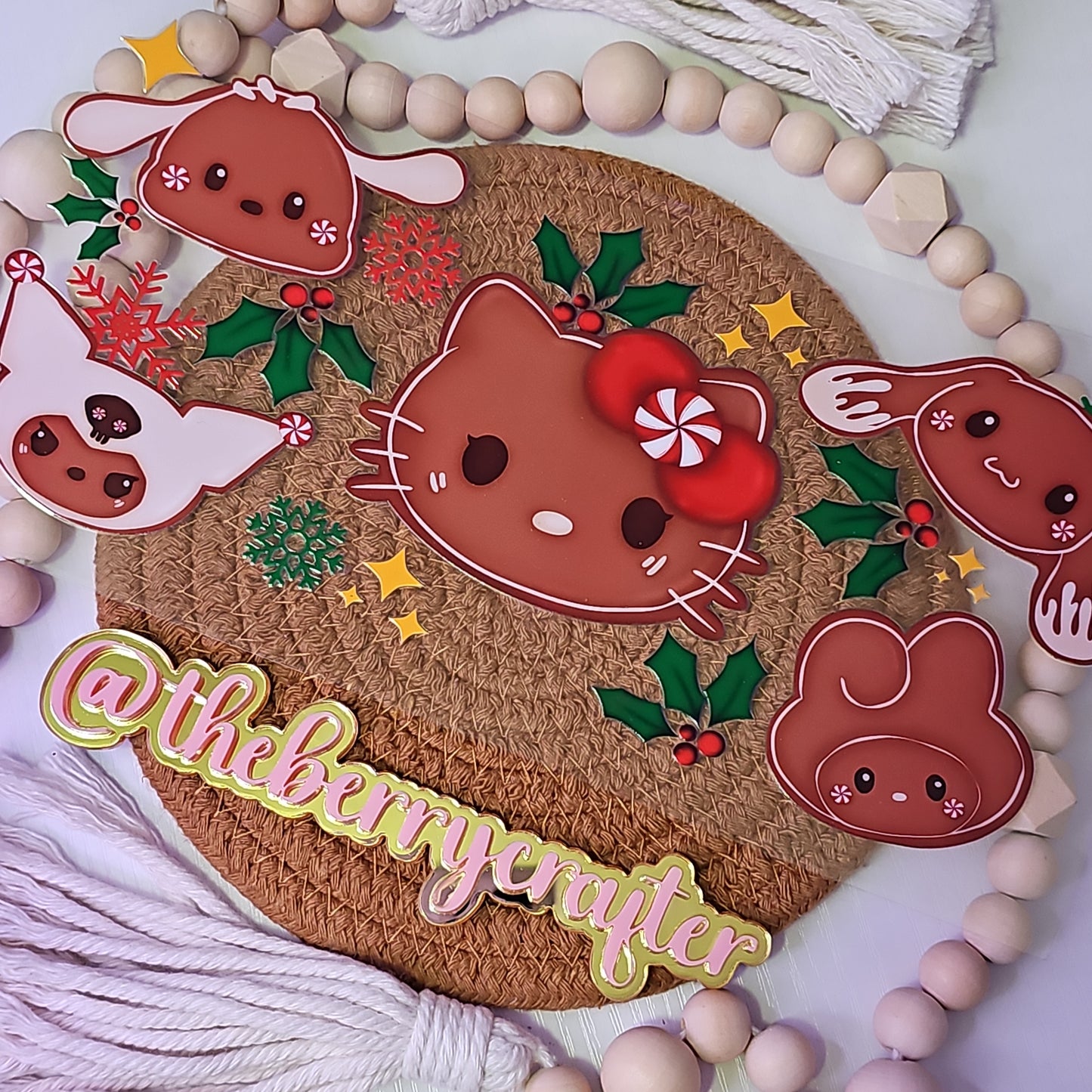 #84 Hello kitty Gingerbread face UVDTF Wrap