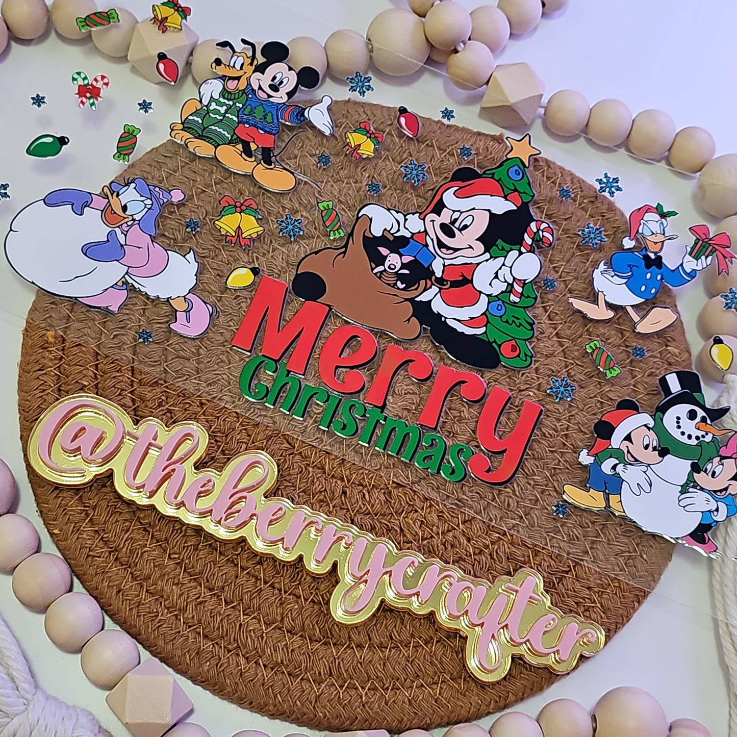 #XMAS66 Merry Christmas Mickey Mouse UVDTF Wrap
