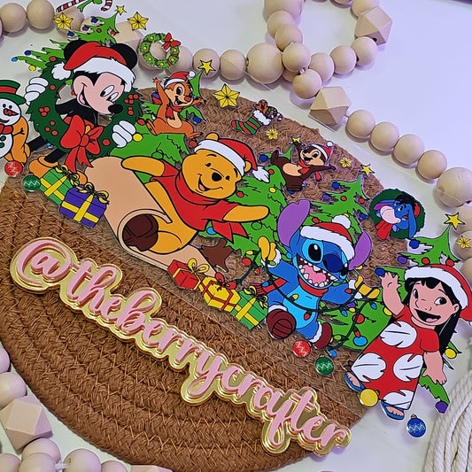 #XMAS69 Pooh, Stitch, Mickey & Lilo Christmas Wrap