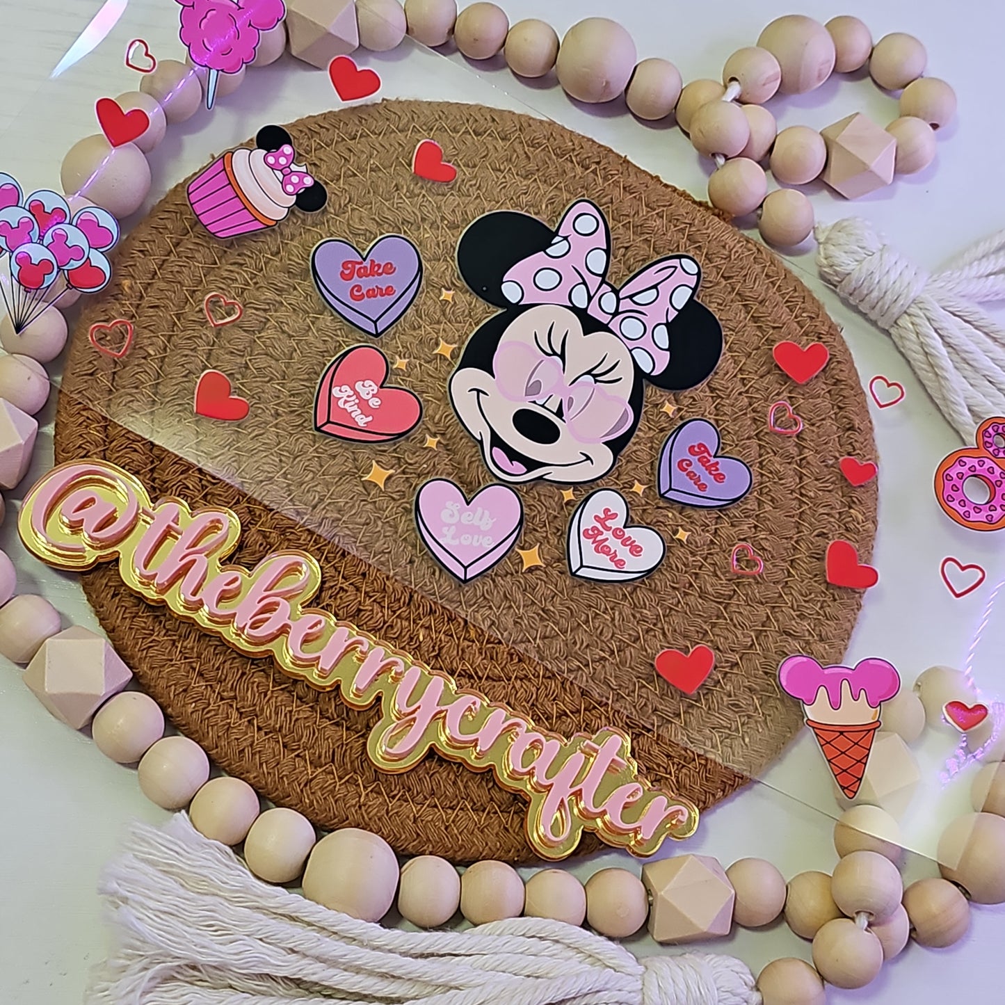 #21 Lovely Minnie hearts UVDTF Wrap