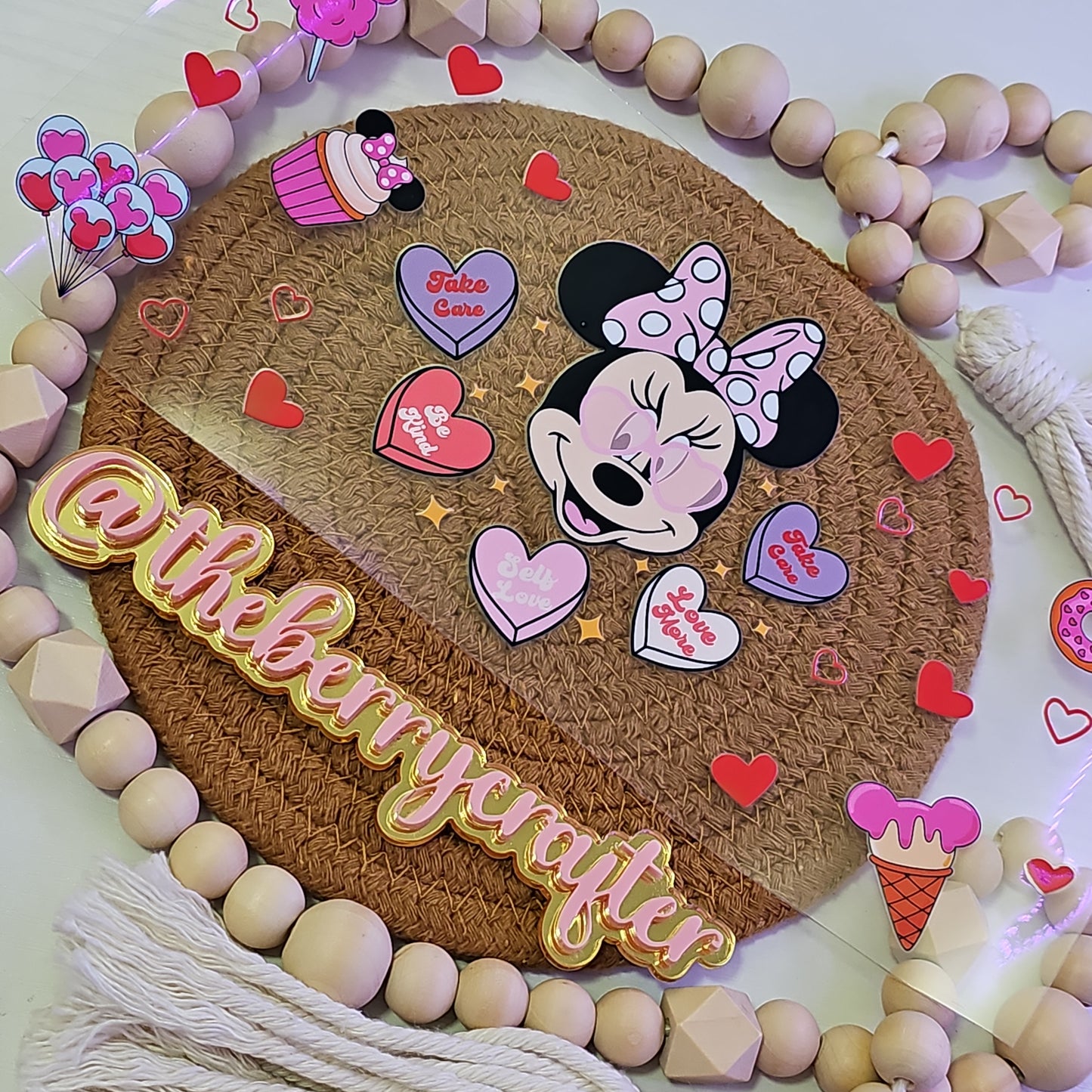 #21 Lovely Minnie hearts UVDTF Wrap