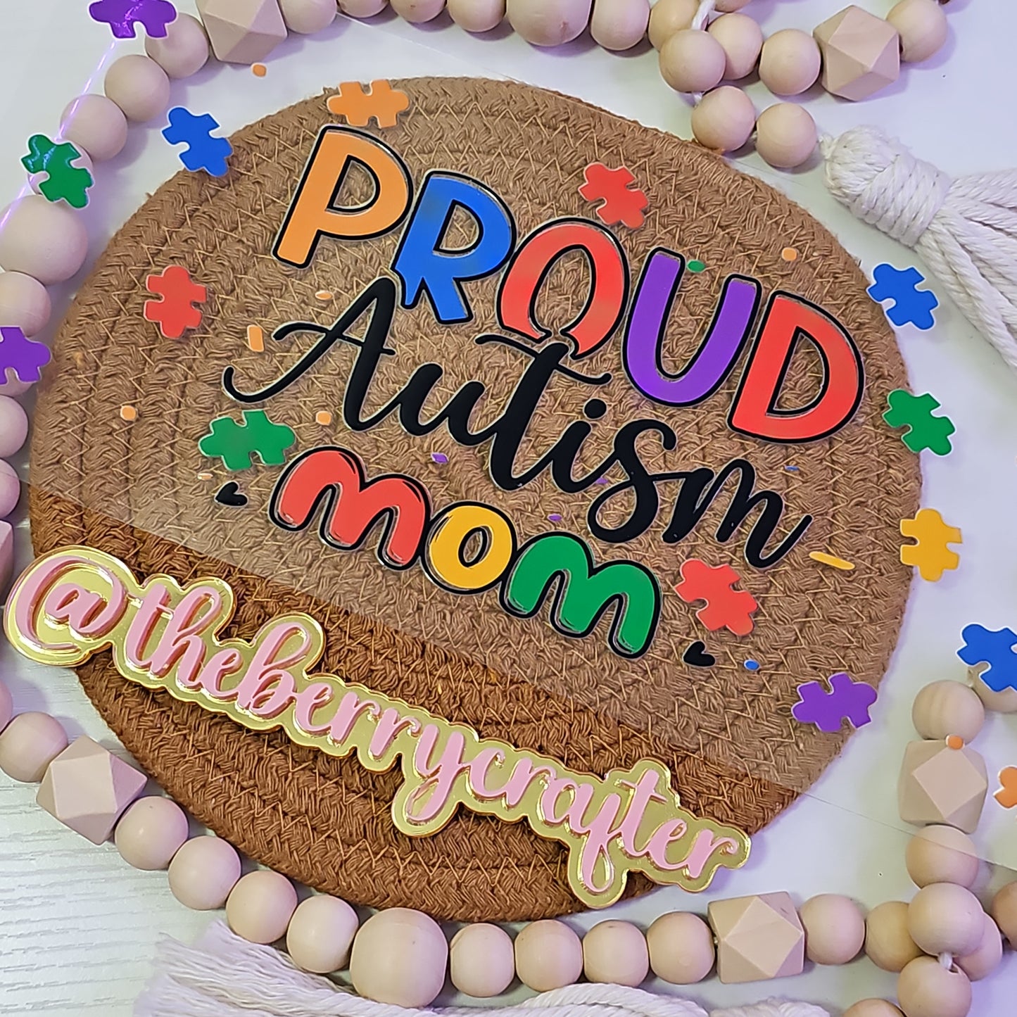 #74 Proud Autism mom UVDTF Wrap