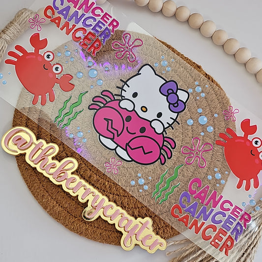 #332 Hk cancer zodiac sign UVDTF Wrap