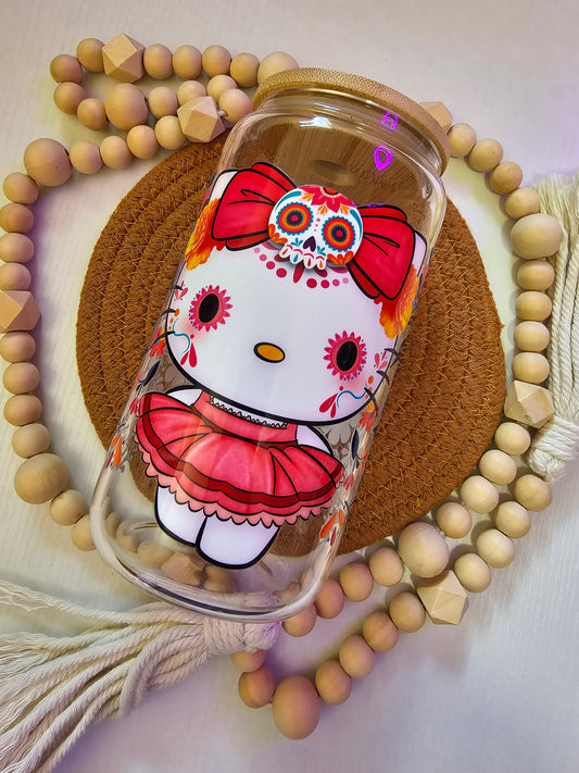 Hello Kitty skull Glass Can