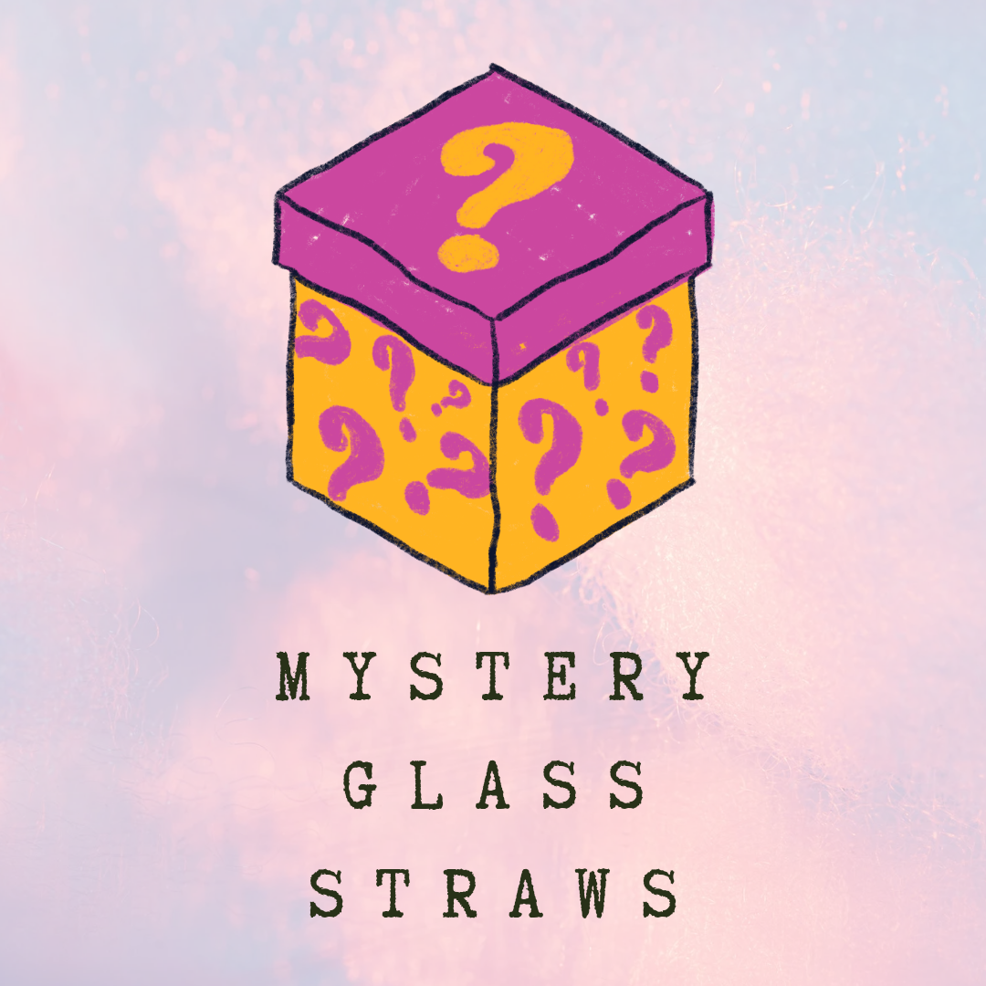 20 Mystery colors of Glass Straws (Random/Mixed)