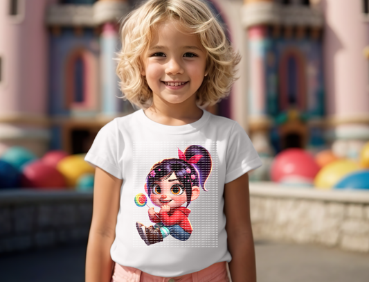 Youth Vanellope with lollypop DTF