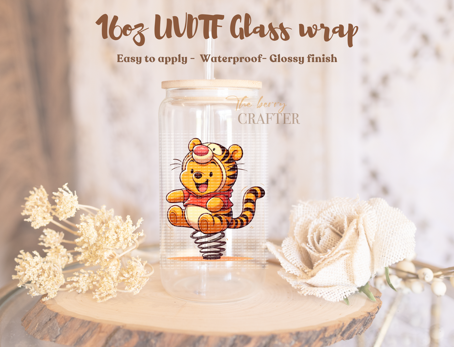 #1031 Decal Pooh is Tiger UVDTF Wrap