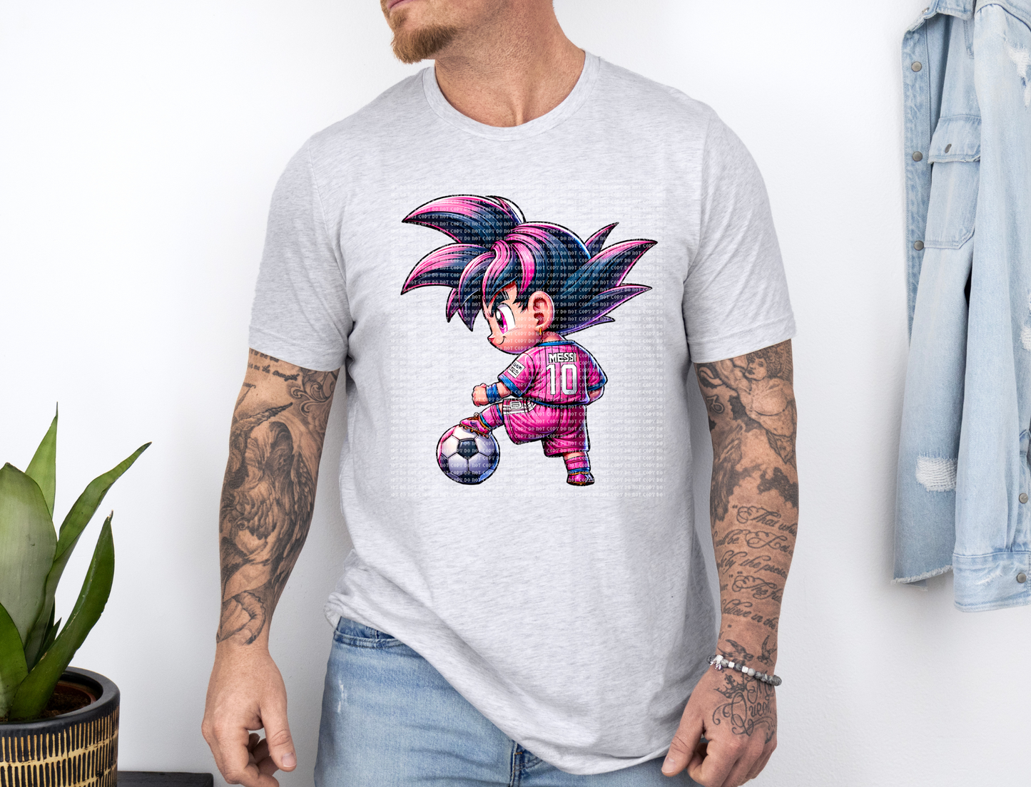 Goku pink Mesi DTF