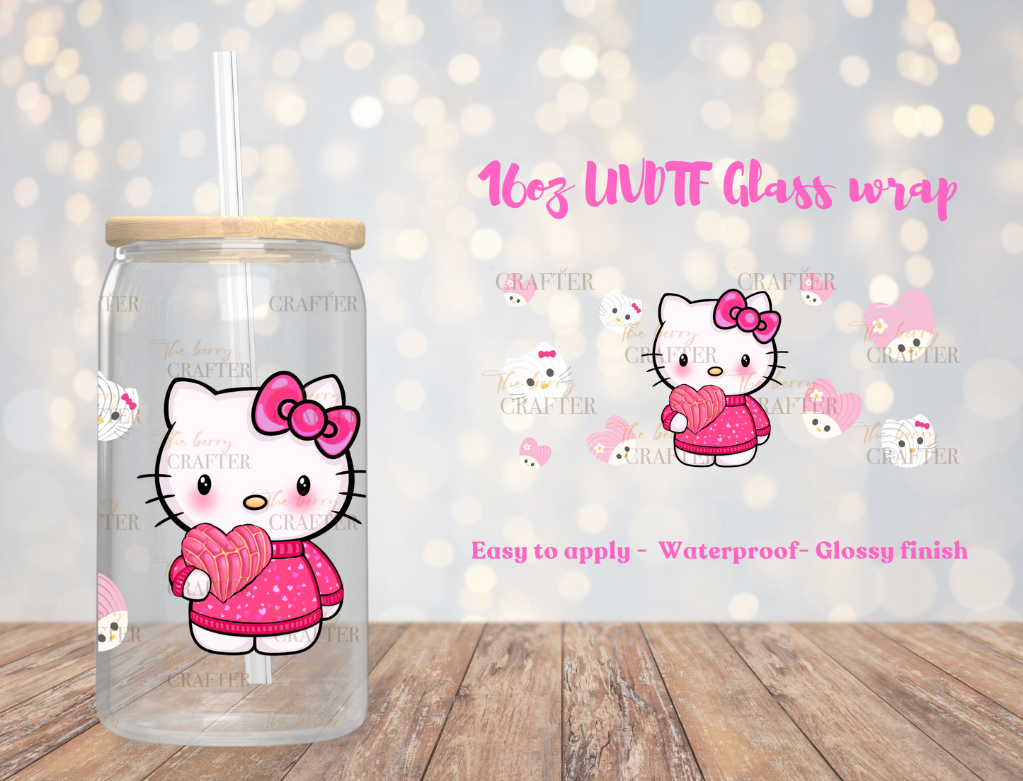 #214 Cute Kitty & mini conchitas UVDTF Wrap