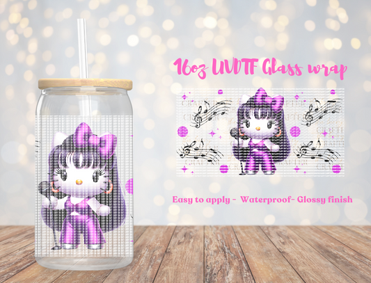 #158 Como la flor kitty UVDTF Wrap