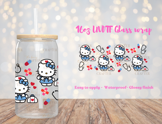 #426 Nurse kitty UVDTF Wrap