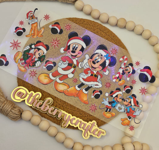 #84 Mickey & Minnie xmas UVDTF Wrap